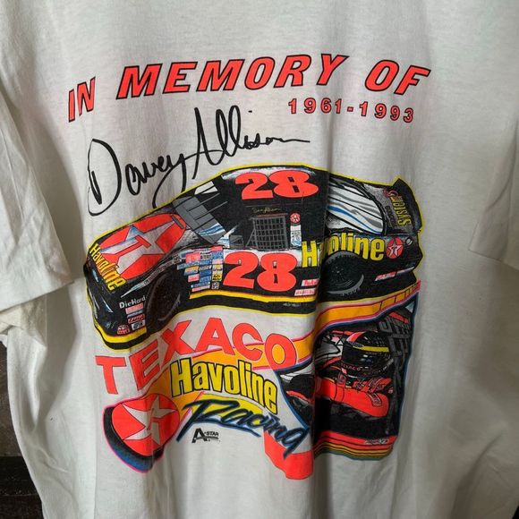 VTG 1993 Nascar Davey Allison T Shirt USA XXL - Picture 2 of 5